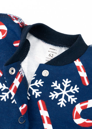 Newborn Sleepsuit with Christmas Candy Print