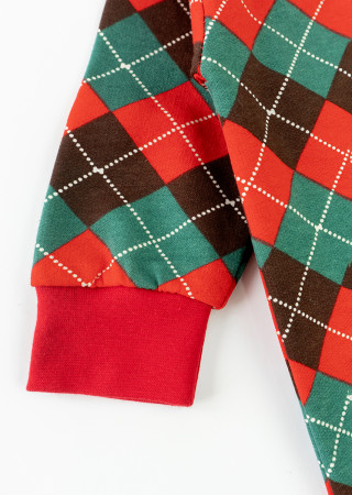 Scotland baby romper with zip and fleece lining