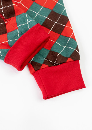 Scotland baby romper with zip and fleece lining