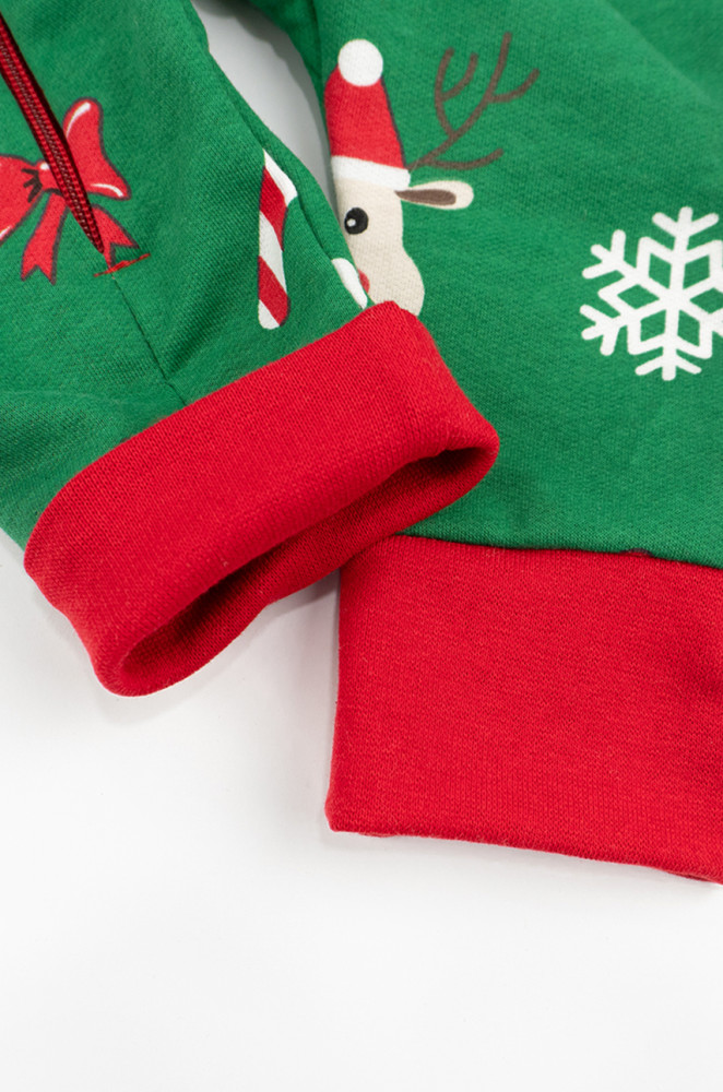 Трикотажний дитячий ромпер з новорічним принтом Festive