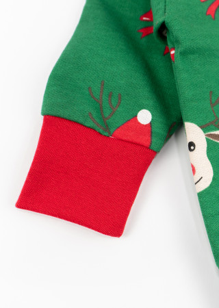 Дитячий трикотажний ромпер Festive з новорічним принтом