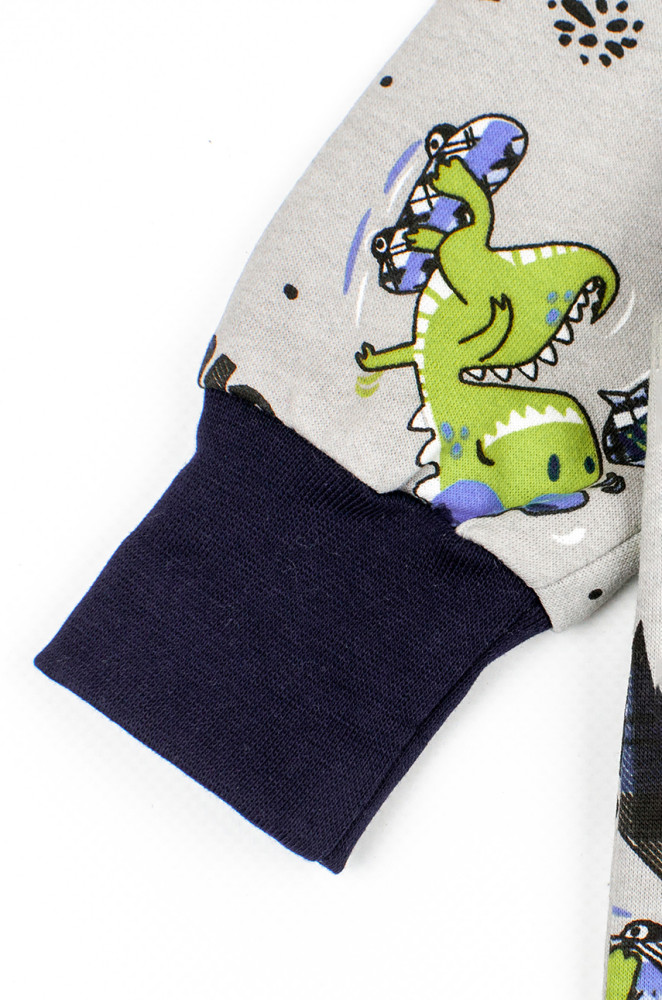 Fleece‑Lined Baby Romper with Zipper and Open Legs