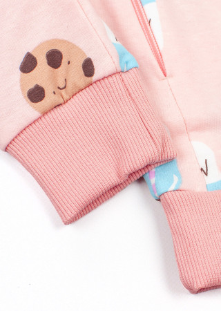 Тёплый комбинезон для девочки с начёсом и принтом Cookie