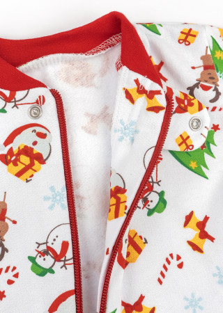Rampers na suwak z motywem świątecznym