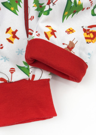 Rampers na suwak z motywem świątecznym