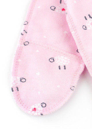 Baby Girl Fleece Romper with Outside Seams – Soft Lamb Design