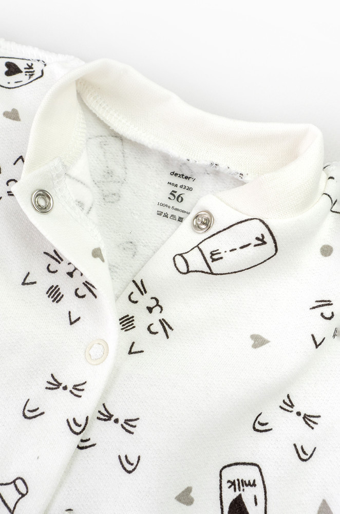 Чоловічок зі швами назовні та закритими рукавами для новонароджених Milk