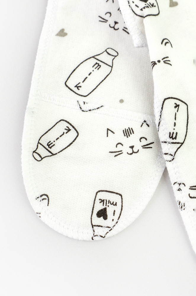 Чоловічок зі швами назовні та закритими рукавами для новонароджених Milk