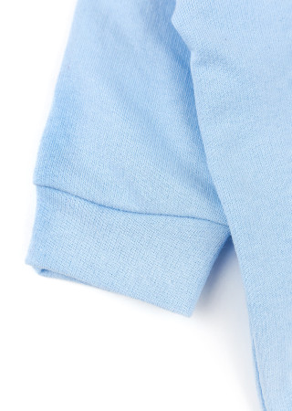 Warm baby sleepsuit with bunny embroidery