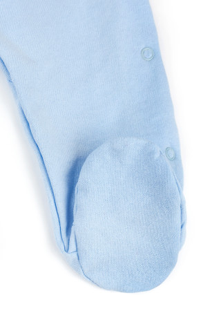 Warm baby sleepsuit with bunny embroidery