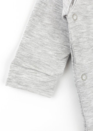 Ciepły rampers niemowlęcy z haftem Bunny i zakrytymi stópkami