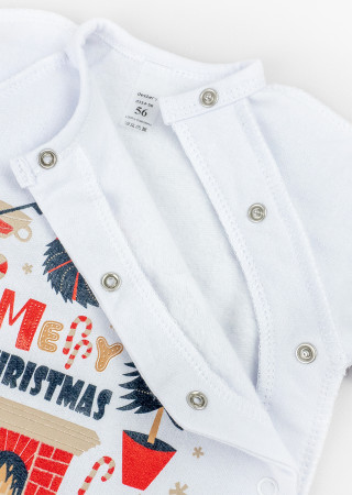 Baby jumpsuit with fleece Christmas Mood