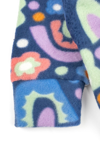 Флисовый детский комбинезон с цветочным принтом