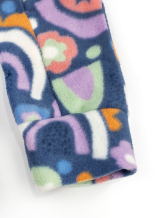 Флисовый детский комбинезон с цветочным принтом