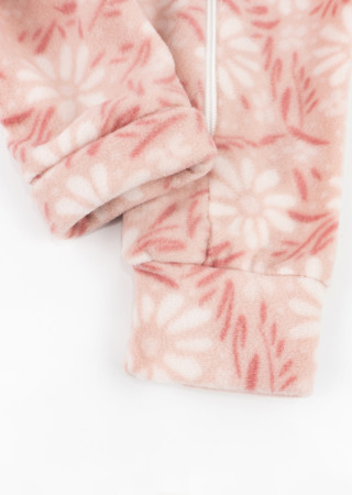 Floral Fleece Romper for Baby Girl