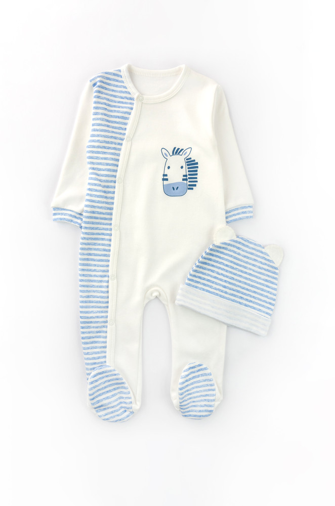 Baby Interlock Jumpsuit with Hat Tori