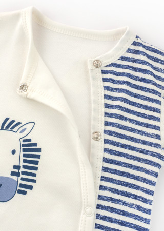 Tori Interlock Baby Jumpsuit with Hat – Closed Feet, Soft Cotton
