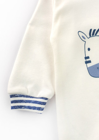 Tori Interlock Baby Jumpsuit with Hat – Closed Feet, Soft Cotton