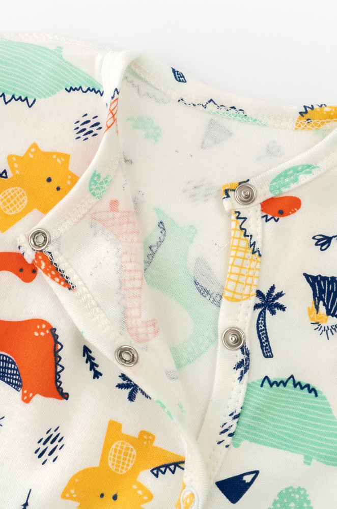 Knitted Jumpsuit with Outside Seams for Newborns Dino