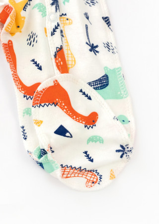 Knitted Jumpsuit with Outside Seams for Newborns Dino