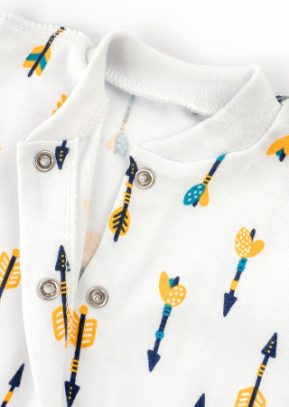 Newborn Arrow sleepsuit with external seams