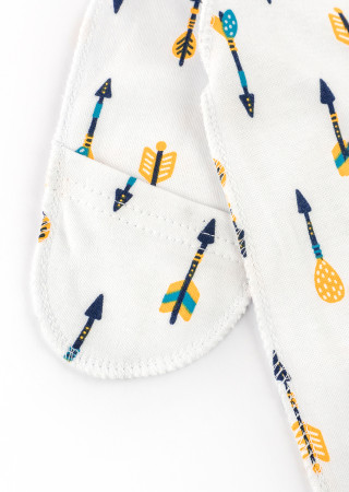 Newborn Arrow sleepsuit with external seams