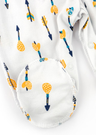 Newborn Arrow sleepsuit with external seams