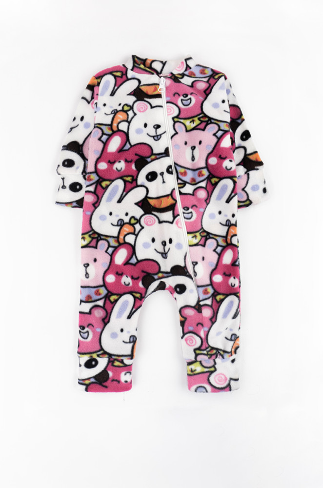 Комбінезон флісовий для малят з відкритими ніжками на блискавці Anime