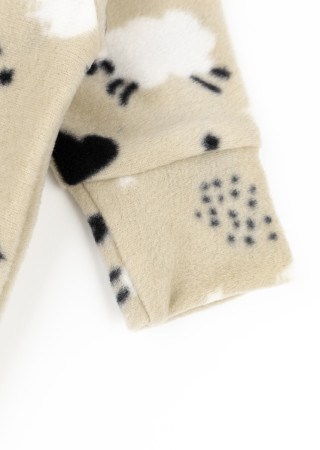 Polarowy kombinezon z owieczkami