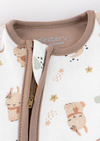 Комбинезон для новорожденных с молнией и легким начосом