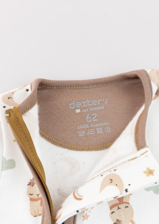 Комбинезон для новорожденных с молнией и легким начосом