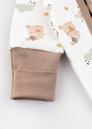 Комбинезон для новорожденных с молнией и легким начосом