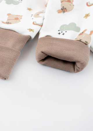 Комбинезон для новорожденных с молнией и легким начосом