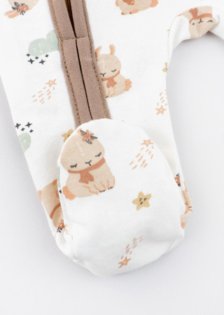 Комбинезон для новорожденных с молнией и легким начосом