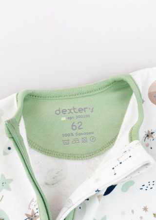 Комбинезон для новорожденного с легким начосом и закрытыми ножками