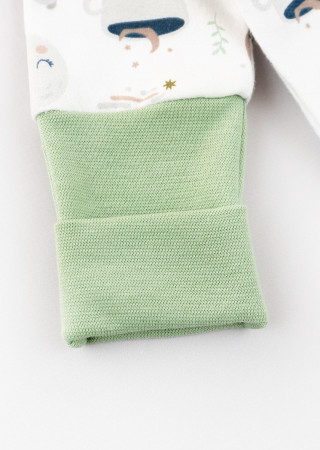 Комбинезон для новорожденного с легким начосом и закрытыми ножками