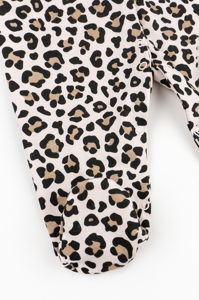 Leopard Print Romper with Headband for Newborn Girl