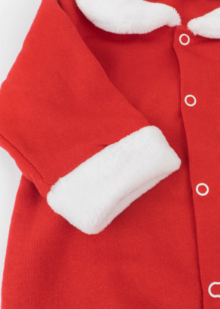 Праздничный комбинезон с пушистыми элементами и вышивкой