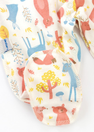 Forest Sleepsuit for Newborn - Outside Seams, Soft Interlock
