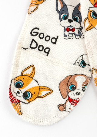 Cotton Baby Romper – Outside Seams – Dog Pattern
