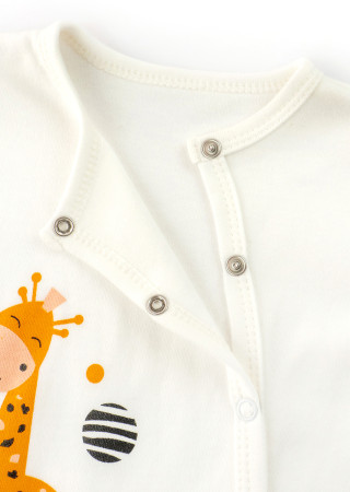 Baby Bodysuit with Print and Snap Closure – Open Leg Design