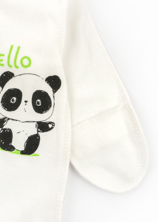 Cotton Baby Romper with Cute Panda Print