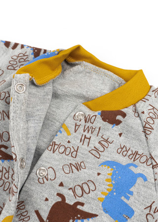 Footed sleepsuit made of dense knit fabric