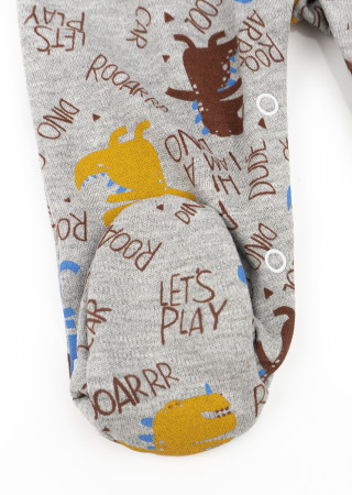 Footed sleepsuit made of dense knit fabric