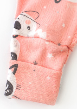 Pink Panda Newborn Sleepsuit – Outside Seams for Sensitive Skin