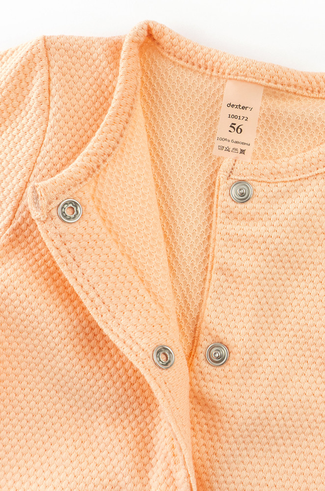 Baby Girl Sleepsuit in Lightweight Textured Fabric