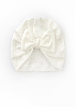 Ажурный комбинезон с шапочкой для новорожденной