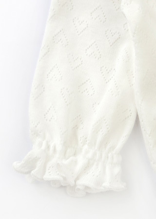 Ажурный комбинезон с шапочкой для новорожденной