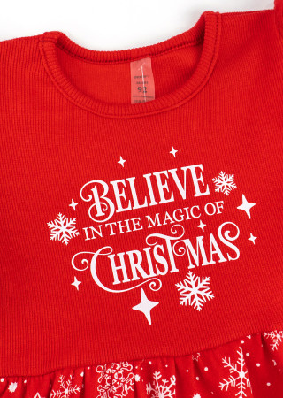 Sukienka dla dziewczynki Snowflake z meszkiem