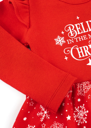 Sukienka dla dziewczynki Snowflake z meszkiem